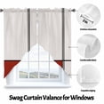 thumbnail image 3 of Abstract Gemoetric Swag Curtain Valance for Windows, Art Red Color Block Window Treatments Short Swag Topper for Kitchen Windows Bathroom Bedroom, 36"x45", 3 of 8