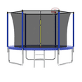 thumbnail image 2 of 8FT Trampoline for Kids,Outdoor Trampoline with Basketball Hoop,Recreational Trampoline with Safety Enclosure Net,Blue, 2 of 8