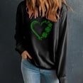 thumbnail image 3 of Charella Sweatshirts for Women St Patricks Day Decorations Long Sleeve Crewneck Tops 2024 Trendy T-shirt,Black,M, 3 of 5