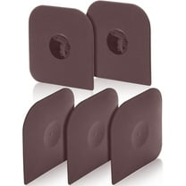 Pan Scrapers Dish Scraper Tool Set, Plastic Kitchen Scraper Nylon Pan Pot Food Scraper, Cast Iron Skillet Cleaner Scraper Pan Pot Scrubber, Kitchen Plastic Scrapper (Brown)