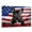 French Bulldog, variant on Plott Hound Dog American Flag Canvas Poster Wall Art Dog Pictures for Wall Decor Red White Blue Flag of USA Patriotic Painting Print for Living Room Bedroom Office