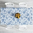 thumbnail image 6 of Blue and White Tablecloth Vintage Rectangle Tablecloth, Rustic Blue Floral Table Cloth- Washable Table Cover, Wrinkle Resistant for Restaurants, Picnics, Indoor and Outdoor Dining, (60" x 84"), 6 of 6