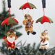 thumbnail image 3 of Precioso Año Nuevo Muñeco de nieve Adorno colgante de Navidad Colgante de paracaídas Decoración navideña Papá Noel Rojo, Marrón 3 piezas, 3 of 5