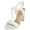 White, variant on Delicious Shoes Women Ankle Strap Block High Heel Sandals Open Peep Toe T-Strap REGENT-S White 6