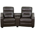 thumbnail image 3 of Flash Furniture Futura Series 2-Seat Reclining Brown LeatherSoft Theater Seating Unit with Cup Holders, 3 of 3