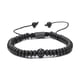 thumbnail image 2 of Pulsera de yoga con turmalina negra auténtica y cuentas grandes, pulsera tejida con gemas naturales, 2 of 6