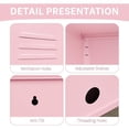 thumbnail image 5 of Bingirl Armoire de Rangement en Métal Rose à une Porte Table d'Appoint Minimaliste avec Design de Table Basse Console de Rangement Décorative, 5 of 5