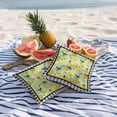 thumbnail image 5 of Summer Lemons Outdoor Pillow Covers Pack of 2 Farm Yellow Fruits Flowers Green Black Plaid Waterproof Throw Pillow Covers Decorative Cushion Cases for Patio Garden Tent Balcony Couch 20x20 inch, 5 of 9