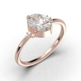 thumbnail image 3 of Dazzling Minimalist 1.50 Carat Oval Cut Diamond Moissanite Engagement Ring, Wedding Ring in 925 Sterling Silver With 18k Rose Gold Plating Gift For Her, Promise Ring Anniversary Gift, 3 of 3