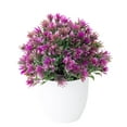 thumbnail image 2 of Yesbay Artificial Flowers Realistic Simulated Plastic Artificial Potted Flower for Home Decor Rose Red, 2 of 8