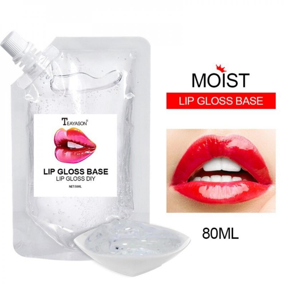 [Big Clear!]80ml Moisturize Lip Gloss Base,Lip Gloss Base Oil Material Lip Cosmetic Primers, Non