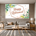 thumbnail image 5 of Floral Design Happy Retirement Banner Decorative Flowers Leaves for Retirement Party Indoor Decoration Celebration, 5 of 7