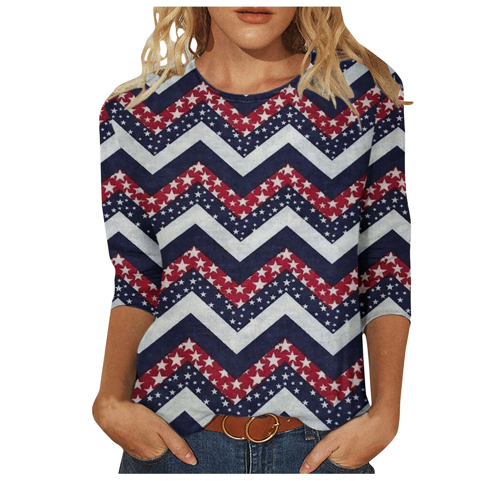 Cream Blouses for Women Patriotic Shirts for Women,Women's 4th Of July ...