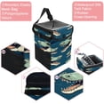 thumbnail image 2 of Crocodile Foldable Car Trash Can Mini Trash Can with Lid Leak-Proof Car Garbage Can Hanging Storage Bag Car Trash Bin, 2 of 6