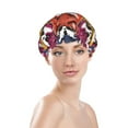 thumbnail image 3 of Kdxio Fox Face Print Shower Cap for Women,Elastic and Reusable,Double Waterproof Layers Bathing Hat, 3 of 9