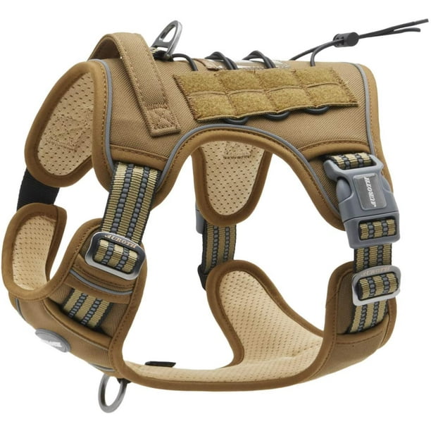 Tactical Dog Harness for Small Medium Dogs No Pull Adjustable Pet Harness Reflective K9 Working Training Easy Control Pet Vest Army Yellow S Walmart