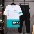 thumbnail image 3 of Ropa para hombre, pantalones deportivos estampados, conjuntos de pantalones gráficos, camisetas para correr, novedad en chándal a juego de alta calidad para hombre, 3 of 5