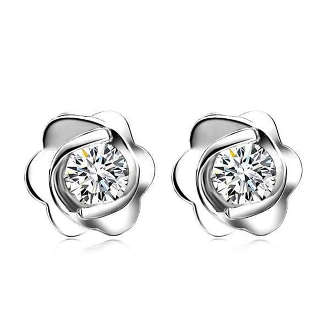Details about   2.50Ct Round-Cut Diamond Halo Flower Stud Earrings 14K Real White Gold VVS1/D 