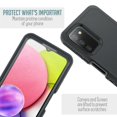 thumbnail image 3 of for Samsung Galaxy A03S Phone Case Dual Layer Full-Body Clear Back Case Drop Resistant Shockproof Case with Built In Screen Protector, 3 of 4