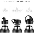 thumbnail image 2 of Brewberry Stainless Steel Sports Bottle and Travel Mug for Hot and Cold Beverages, Wide Mouth, Double Wall Insulated Hydration Sports Water Bottle for Hiking, Biking, and Activities, 40 oz BPA Free, 2 of 5