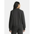 thumbnail image 4 of Athletic Works Women's Zip Front Fleece Bomber Jacket, Sizes XS-XXXL, 4 of 5