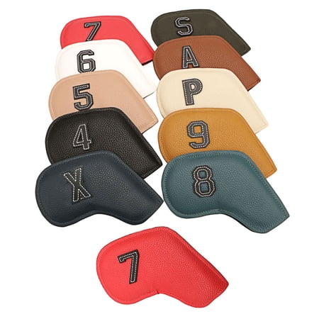 HOMEMAXS 10Pcs Golfs Pusher Sleeve PU Golfs Putter Cover Leather Golfs Putter Sleeve Cover