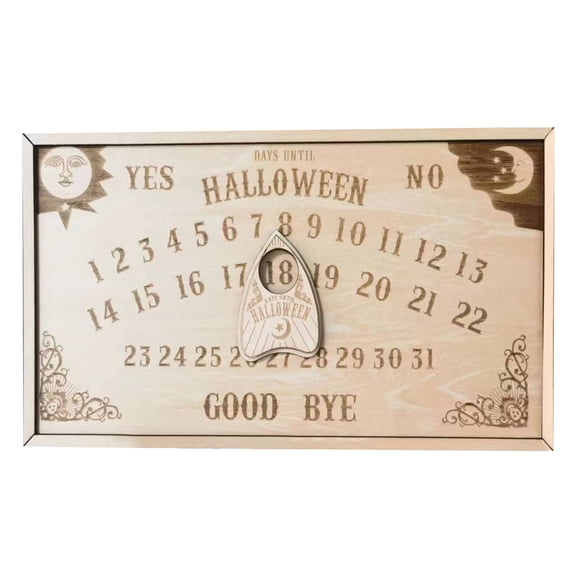 Halloween Advent Calendar - Wooden Countdown Board with Pumpkin Blocks, Spooky Home Decor for Kids & Adults, Halloween Party Countdown Display