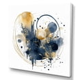 thumbnail image 2 of Designart "Blue Yellow Minimalims Fludity I" Minimalism Wall Art Living Room, 2 of 5