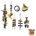 thumbnail image 1 of Kit Juguetes Bloosom  Para Loro Pájaro Ave Campana Columpio Percha Natural, 1 of 4