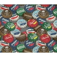 thumbnail image 5 of oneOone Cotton Flex Brown Fabric Retro Bottle Soda Cap Sewing Material Print Fabric By The Yard 40 Inch Wide-1E, 5 of 6