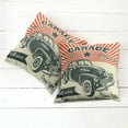 thumbnail image 2 of Ambesonne Vintage Throw Pillow Cover 2 Pack, 60's Retro Car Pop Art, 16", Emerald Orange, 2 of 6