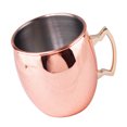 thumbnail image 6 of Copper Mugs with Stainless Steel | pure Solid Copper Cups | , Heavy Barrel Shape Mule Mugs B, 6 of 8