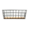 thumbnail image 5 of (2 pack) BHG Black Handcrafted Wire Basket with Wood Board Base, 5 of 13