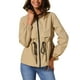 thumbnail image 1 of Chaqueta con capucha ligera para mujer Inspire Chic, con cierre frontal, ideal para senderismo, talla 2XL, color caqui, 1 of 6
