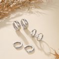 thumbnail image 3 of YEUOYEA 3 Pairs Small Gold Hoop Earrings Set for Women, 14K Gold Plated Hypoallergenic Dainty Cute Huggie Hoops, Jewelry Gift, 3 of 5