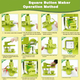 thumbnail image 4 of 50x50mm Square Refrigerator Badges Compress Machine Rotating Manual Making Fridge Magnet Badges Pin for Home Office, 4 of 6