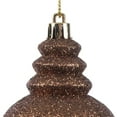 thumbnail image 2 of Vickerman 7" Mocha 4-Finish Finial Ornament, 8 per Box, 2 of 5