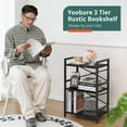 thumbnail image 6 of 3 Tier Bookcase, Small Bookshelf Storage for Bedroom, Living Room, Office Home, Black, 6 of 8