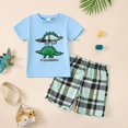 thumbnail image 2 of Pimfylm Toddler Baby Boy Summer Outfit,Designer Pants for Kids Baby Boys Clothes Baby Outfits Shirts Sets Toddler Kids Boy 2025 Casual Cartoon Pattern Short Sleeved Shorts Set, 2 of 9