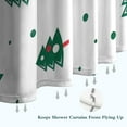 thumbnail image 6 of White Christmas Tree Pattern Shower Curtain 36"x72" ,Bathroom Decorative Shower Curtains Set with 12 Hooks,Modern Waterproof Washable Shower Curtain, 6 of 6
