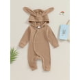 thumbnail image 2 of Suealasg Baby Boys Girl Easter Clothes Infant Hood Romper Bodysuit Long Sleeve Bunny Ear Jumpsuit Newborn Summer Playsuit 0-18 Months, 2 of 9