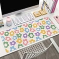 thumbnail image 4 of Large Gaming Mouse Pad with Stitched Edges, Colorful Groovy Flowers Desk Mat Extended Keyboard Pad, Non-Slip Rubber Base Desk Pad for Keyboard and Mouse, 31.5X11.8 inch, 4 of 6