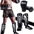 thumbnail image 1 of Mma Kickboxing Boxeo Entrenamiento Guantes Espinilleras 4pcs, 1 of 8
