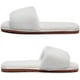 thumbnail image 3 of Pantuflas de piel peluda y esponjosa para mujer, chanclas con punta abierta, acogedoras sandalias de espuma viscoelástica para casa, suaves, planas, cómodas, tallas EE. UU. 7-8, EU 39-40 blanco, 3 of 5