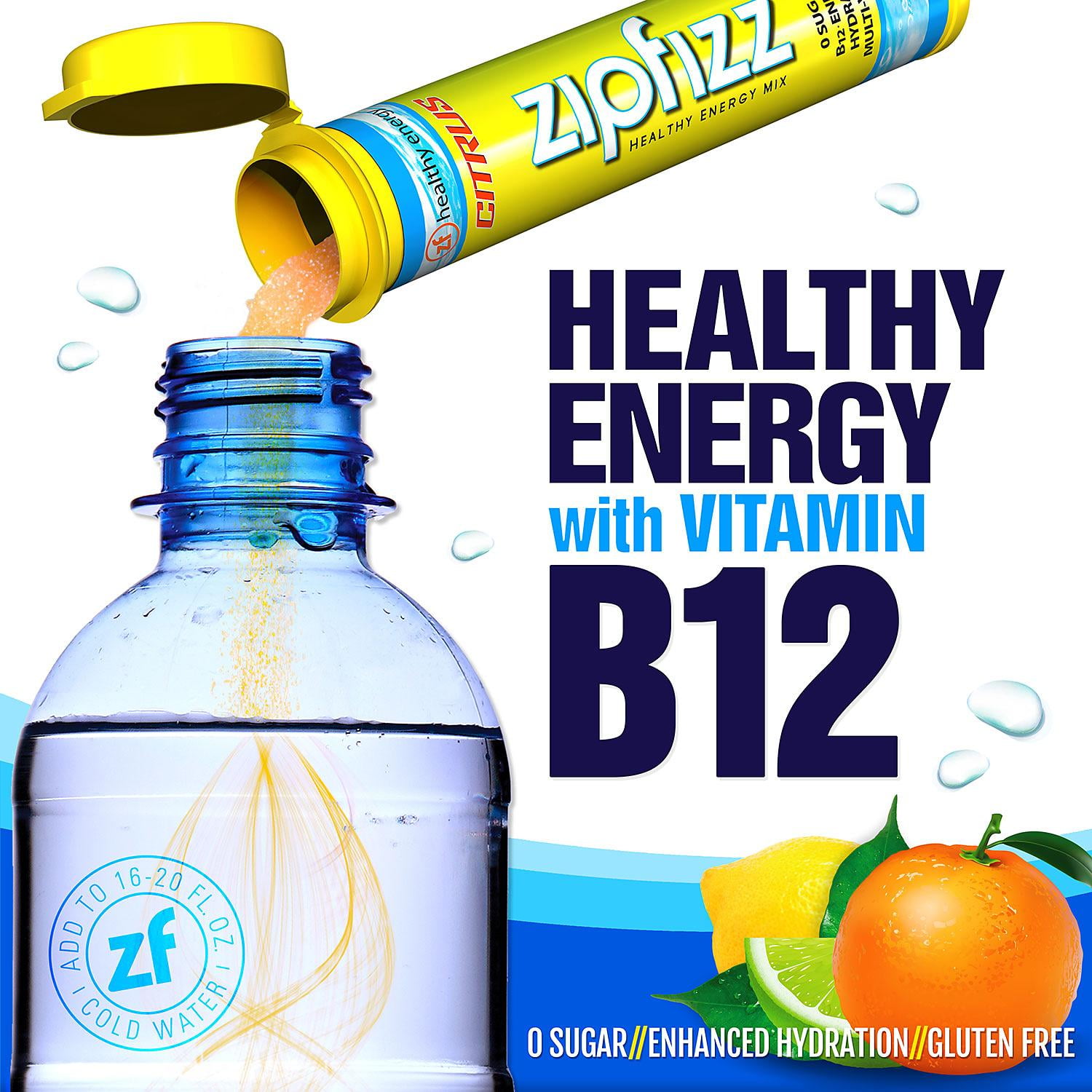 Zipfizz ZipFizz  Energy Drink Mix, 20 ea