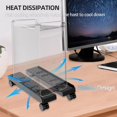 thumbnail image 3 of Hovadova Support Mobile Réglable pour CPU, Tour d'Ordinateur Ventilée avec 4 Roues Pivotantes, Convient à la Plupart des Tour PC, Support de CPU sous le Bureau Chariot de Plancher PC Co, 3 of 7