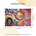 thumbnail image 5 of DouZhe Woodstock Hippi Art Painting Sign Banner, Abstract Hanging Banners Backdrop Festive Party Decor for Indoor Outdoor, 47 x 71 Inches, 5 of 7