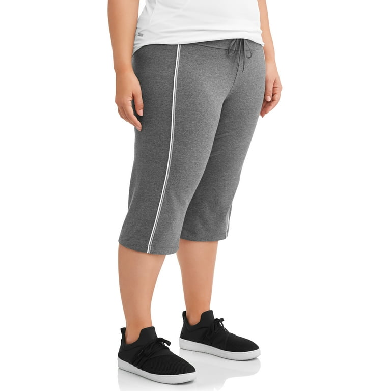 Athletic Works Women s Plus Size Dri More Piped Bermuda Pants