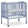 thumbnail image 2 of Dream On Me 2 in 1 Lightweight Folding Portable Crib in Dusty Blue, 2 of 6