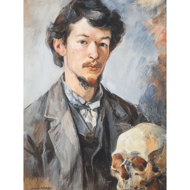 Qisvanset Hamlet Skull Portrait Canvas Print 12x16 Inch Bar Bedroom Decor